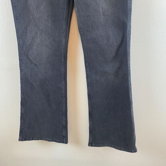 Boyish By Her Womens The Ricky Flare Jeans Black Button Fly High Rise Grunge 29 - Picture 3 of 14